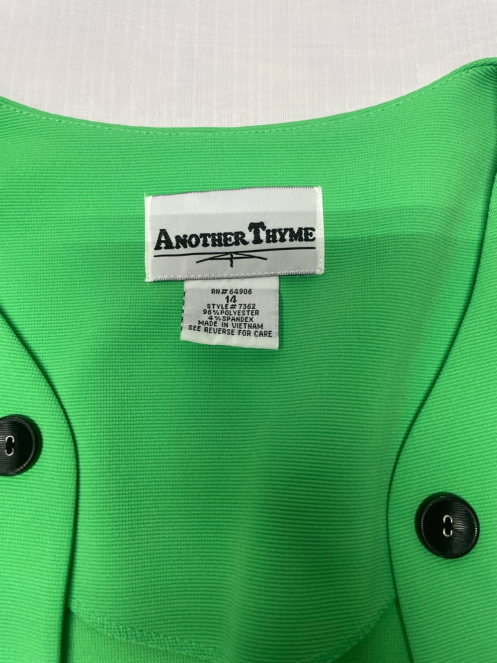 Amanda Tyrrell Green and Black Midi Dress with Jacket-Style Top - Picture 11 of 11